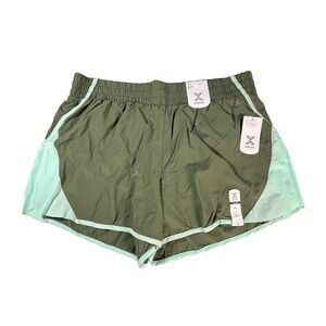 Xersion Womens Running Shorts Quick Dry Brief Lined Green Mint Athletic XL